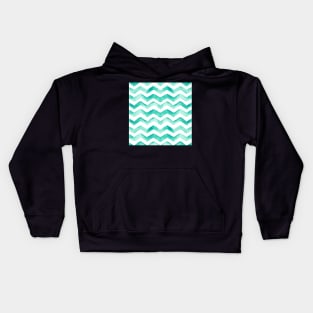 Watercolor Zig Zag Pattern #5 Kids Hoodie